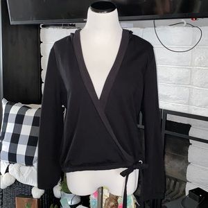 New York & Co. surplice hooded sweatshirt